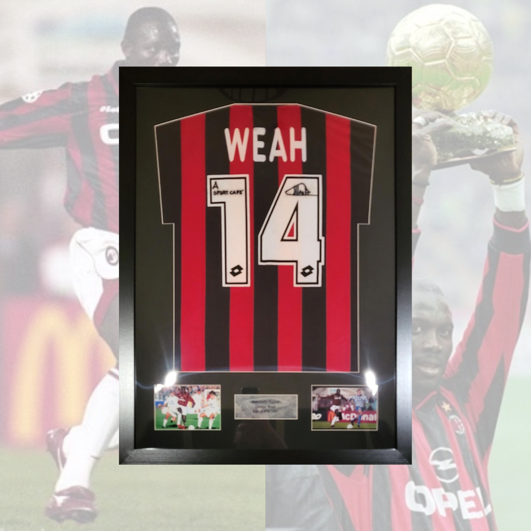 George Weah signed AC Milan jersey