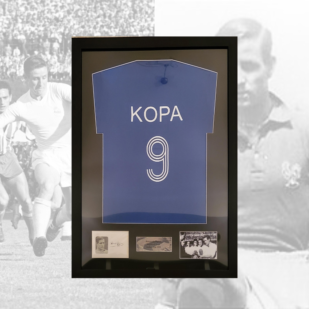 Raymond Kopa signed France shirt presentation