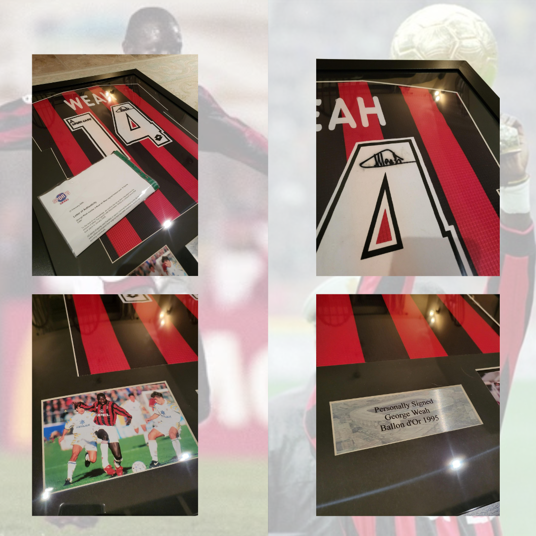 George Weah signed AC Milan jersey