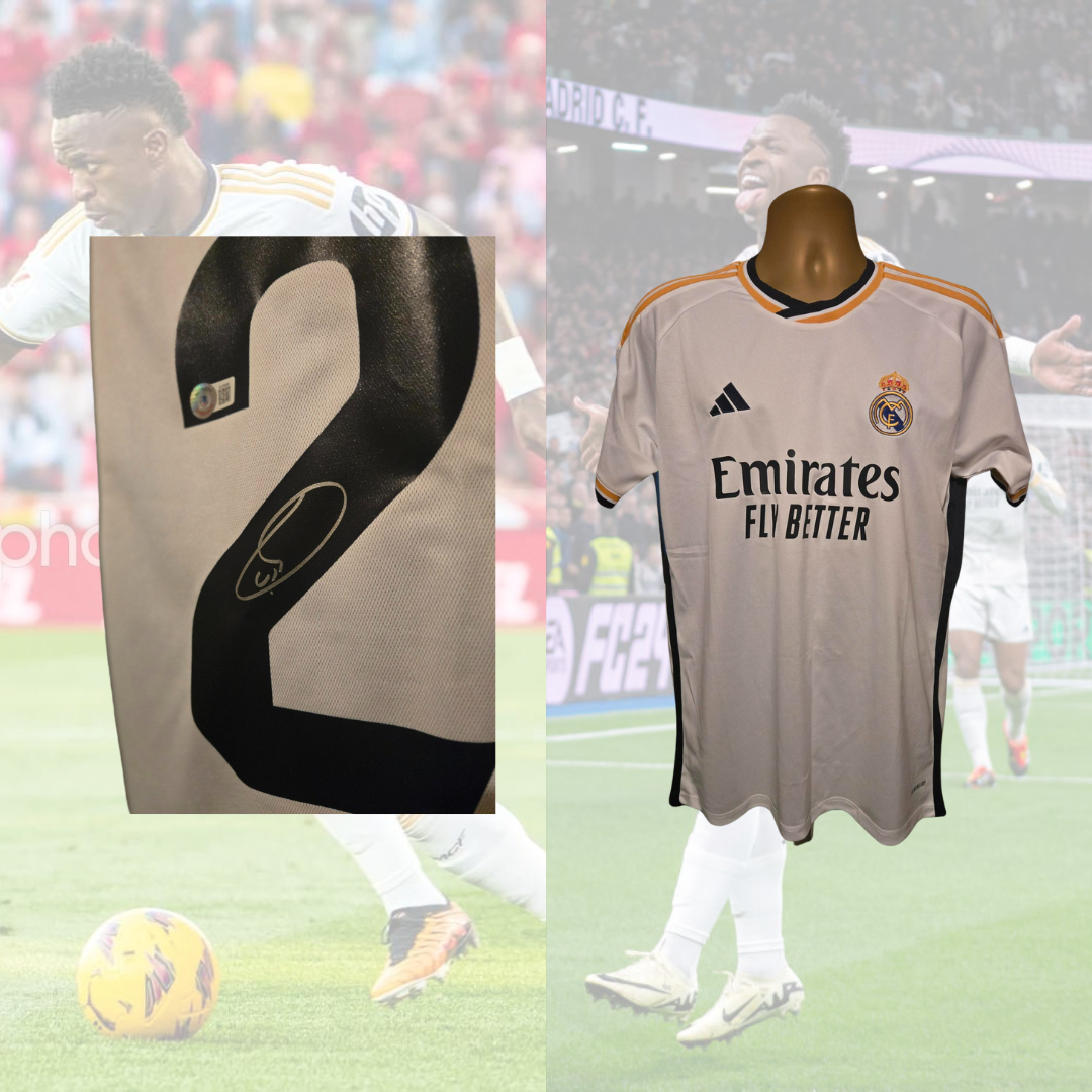 Vinicius Junior signed Real Madrid jersey