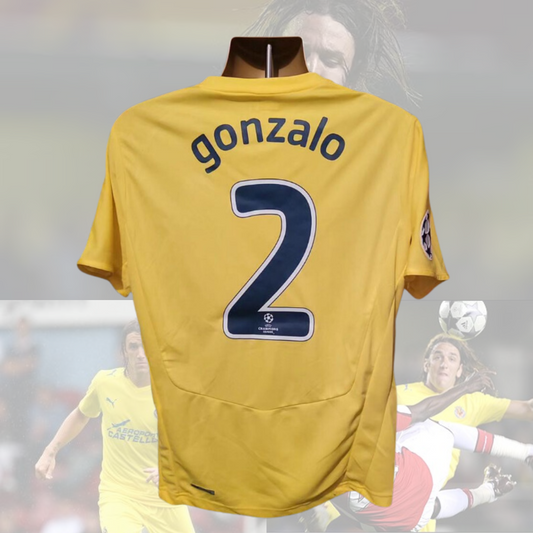 Villarreal 2008-2009 home - MATCH WORN / CHAMPIONS LEAGUE